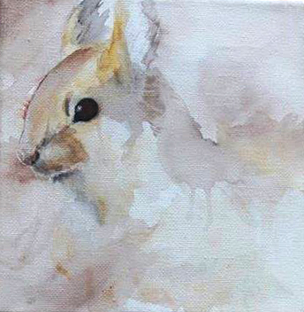 Squirrel. Oil on canvas.