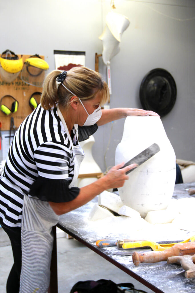 The Learning Connexion Art Courses Creative Arts Mixed Media classes Soft Stone Sculpture student Carmen Jennings 1