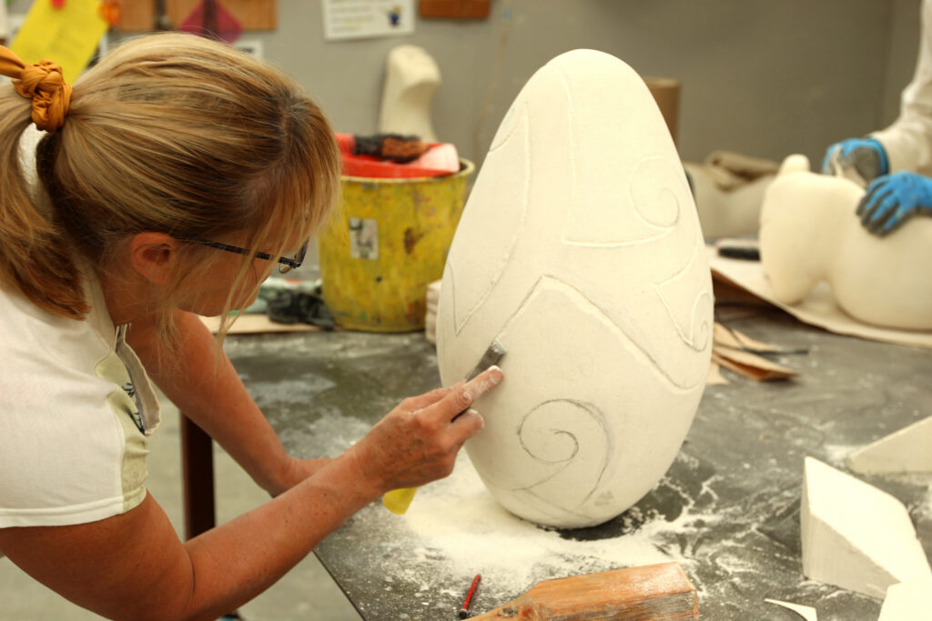 The Learning Connexion Art Courses Creative Arts Mixed Media classes Soft Stone Sculpture student Carmen Jennings 2