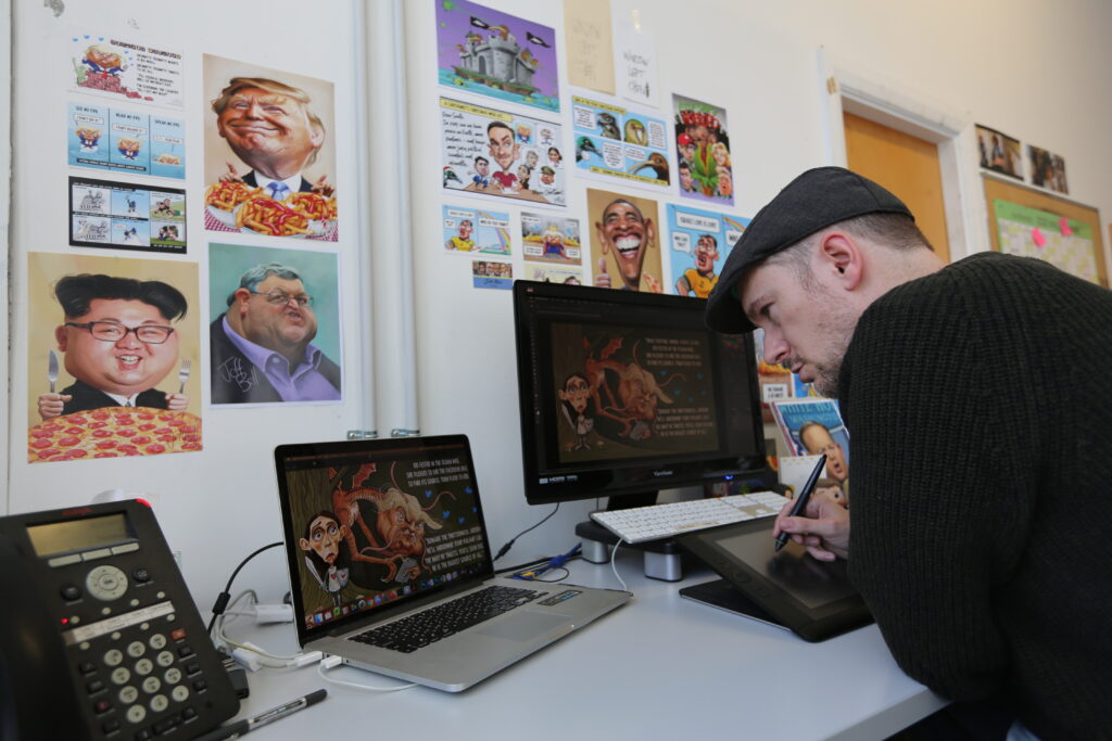 The Learning Connexion Art School Creative Art Programme 2021 Promotional Former student Political Cartoonist Jeff Bell