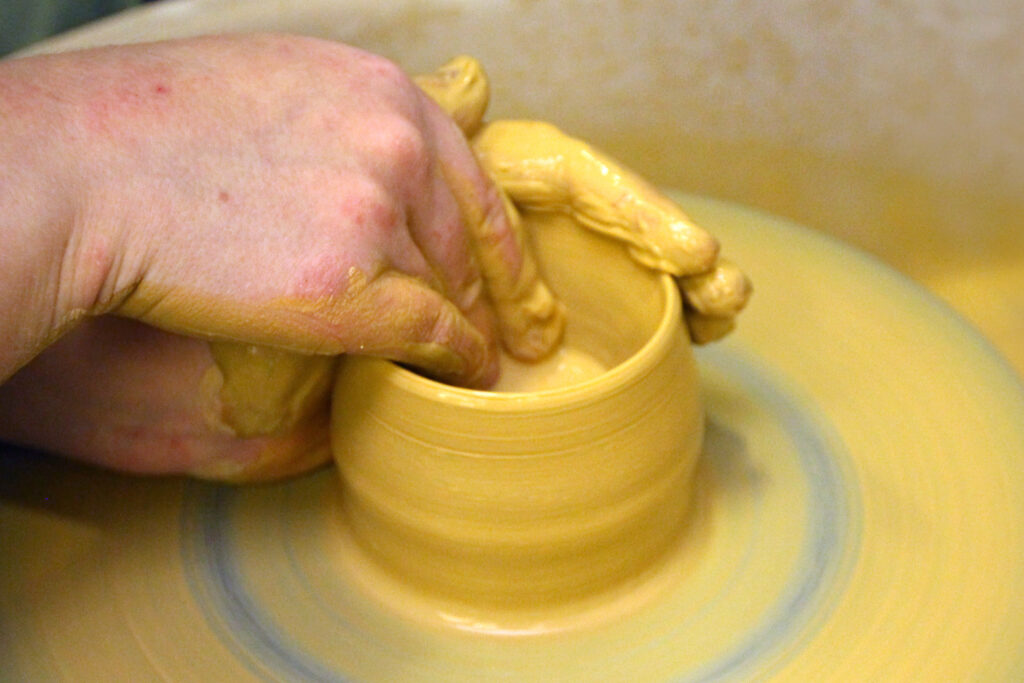 The Learning Connexion Creative Art Classes Ceramics wheel turning1