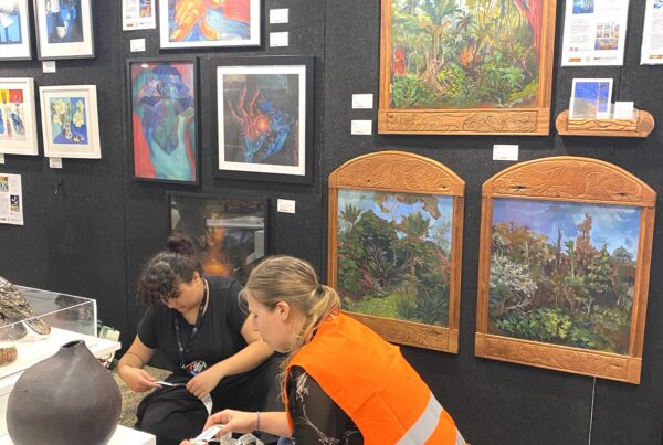 TLC students exhibiting artworks at Wellington Art Show 2026
